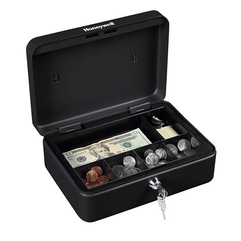 Honeywell Steel Cash Box, 1 Bill and 5 Coin Slots 